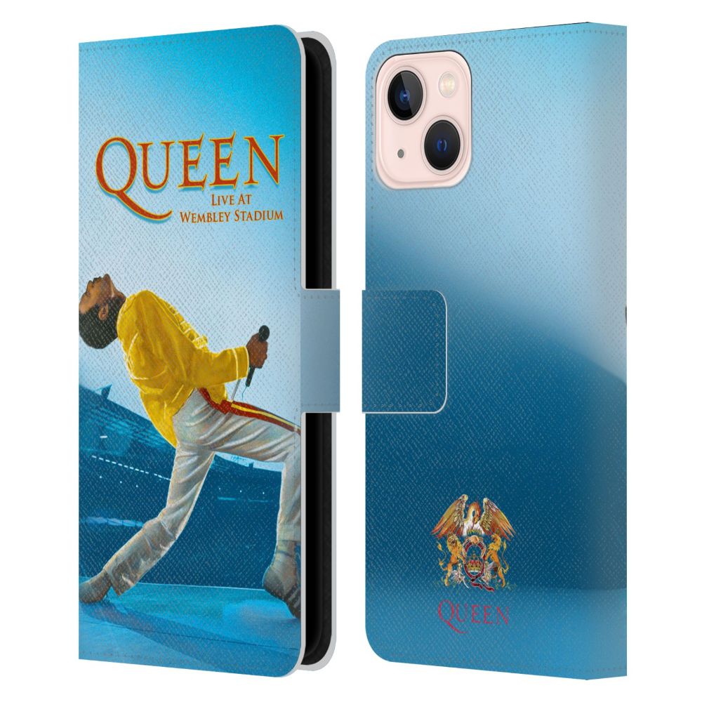 QUEEN クイーン (初来日50周年 ) - Freddie Mercury Live at Wembley レザー手帳型 / Apple iPhoneケース - PGS